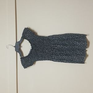 Black floral skater dress